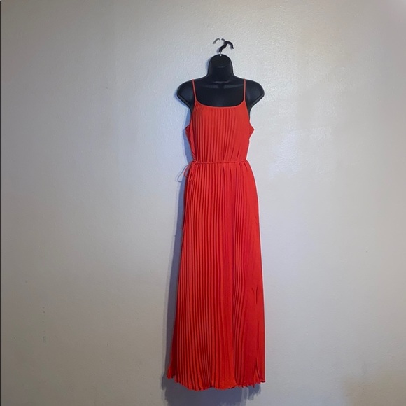 banana republic red maxi dress